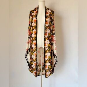 Intimately Free People Bali Wrapped in Blooms Shawl Kimono Wrap